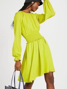 Kate Spade Smocked Silk Georgette Dress